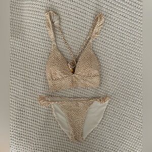 Aerie Swim | Women’s polka dot, ruffle bikini set